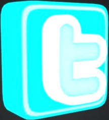 Twitter 3d logo 3D Model