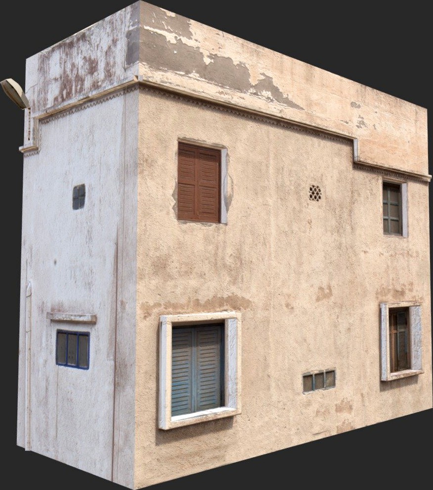 Derelict Building Low poly 3d Model