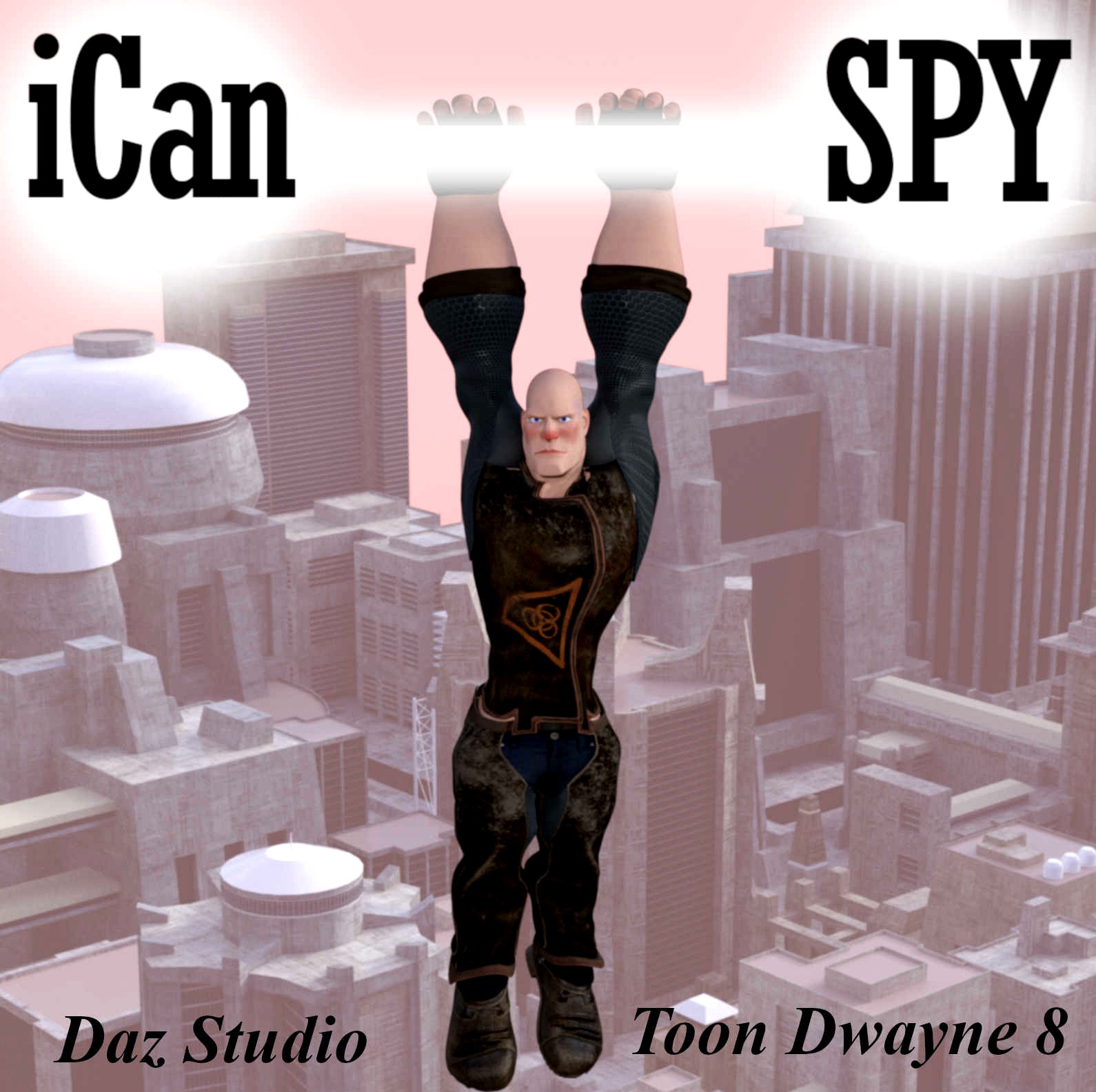 iCan SPY Poses for Toon Dwayne 8 in Daz Studio
