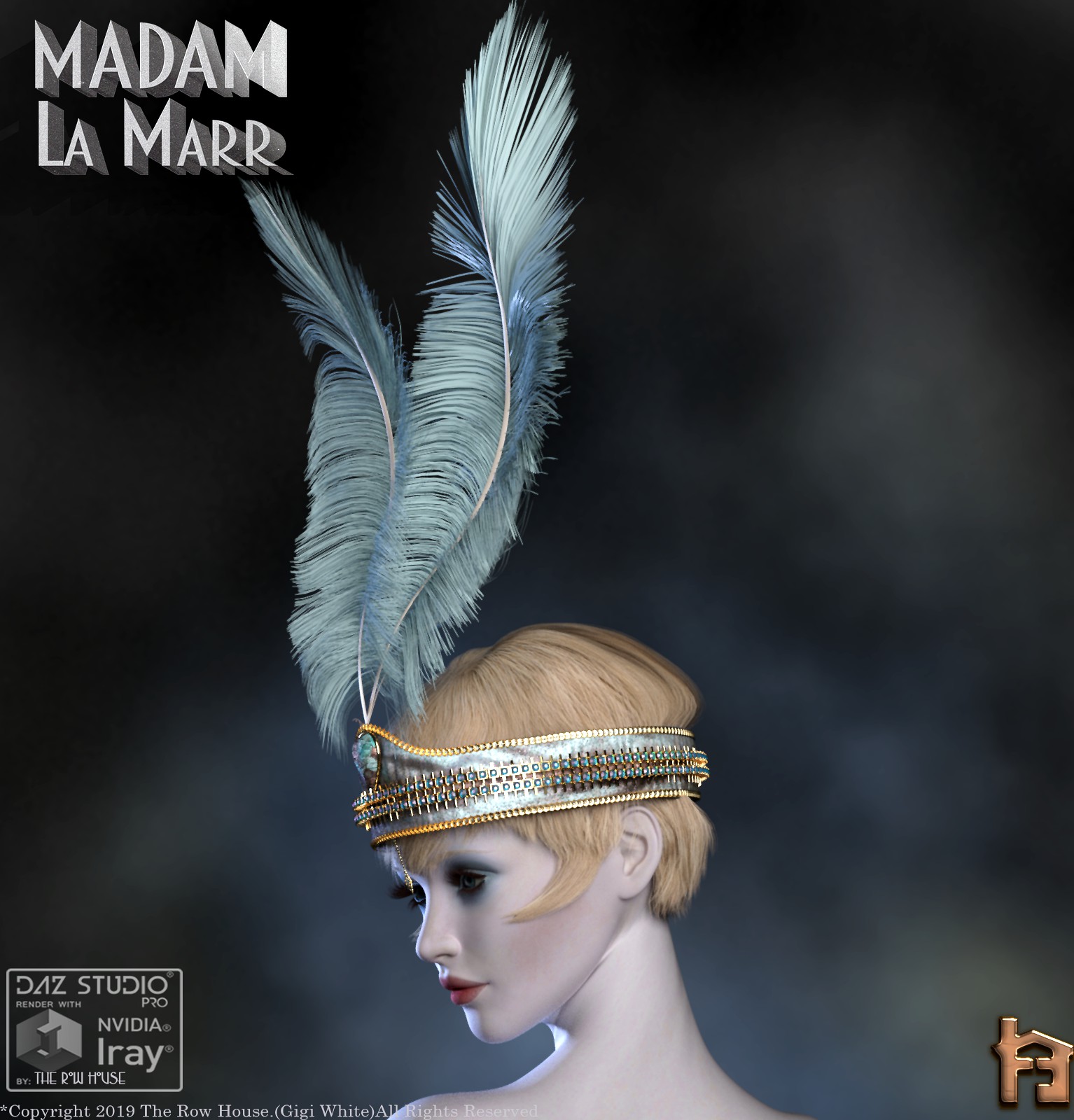 Madam La Marr 1920's Flapper HeadBand & ArmBands