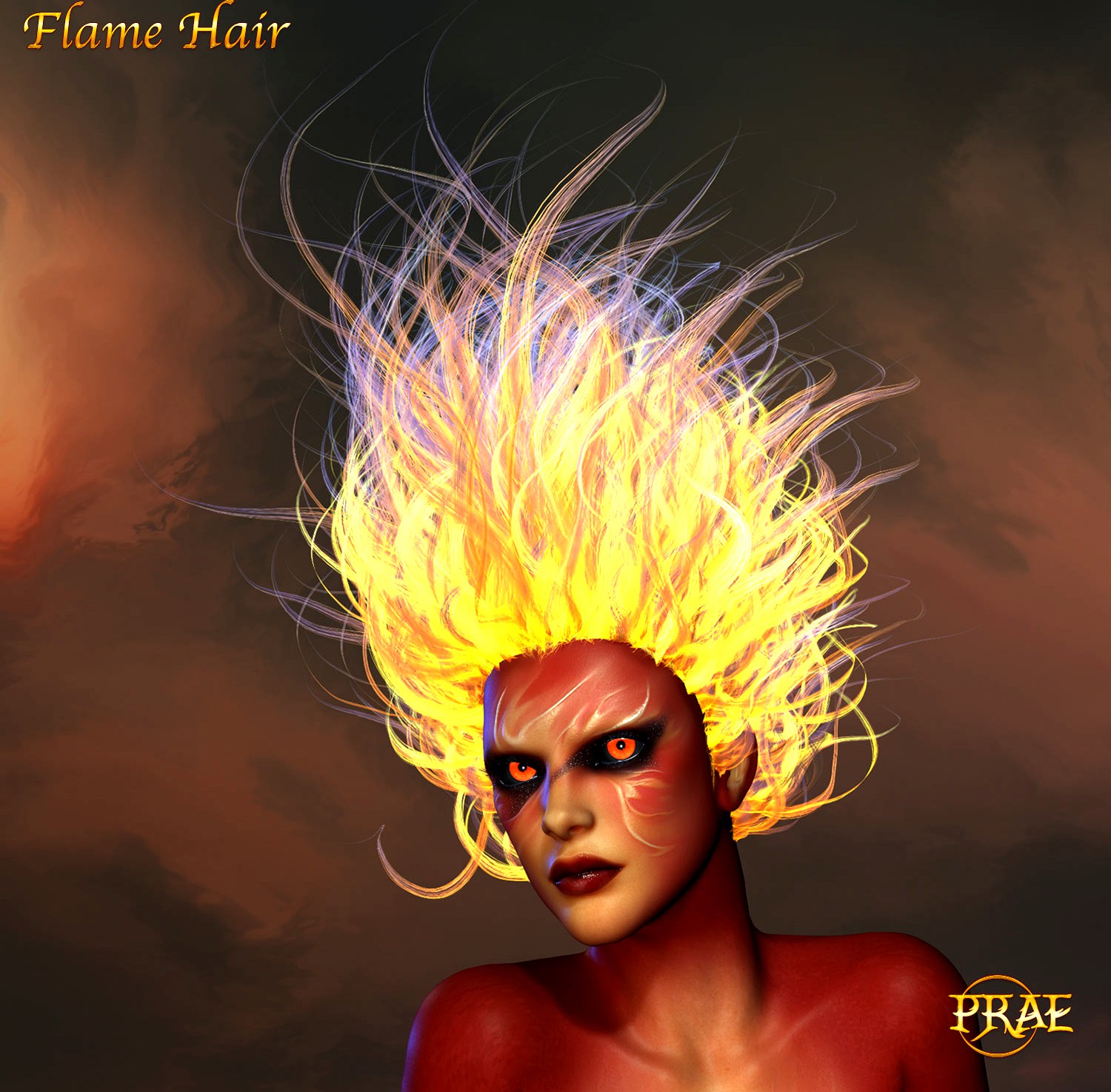 Prae-Flame Hair V4/M4 Poser