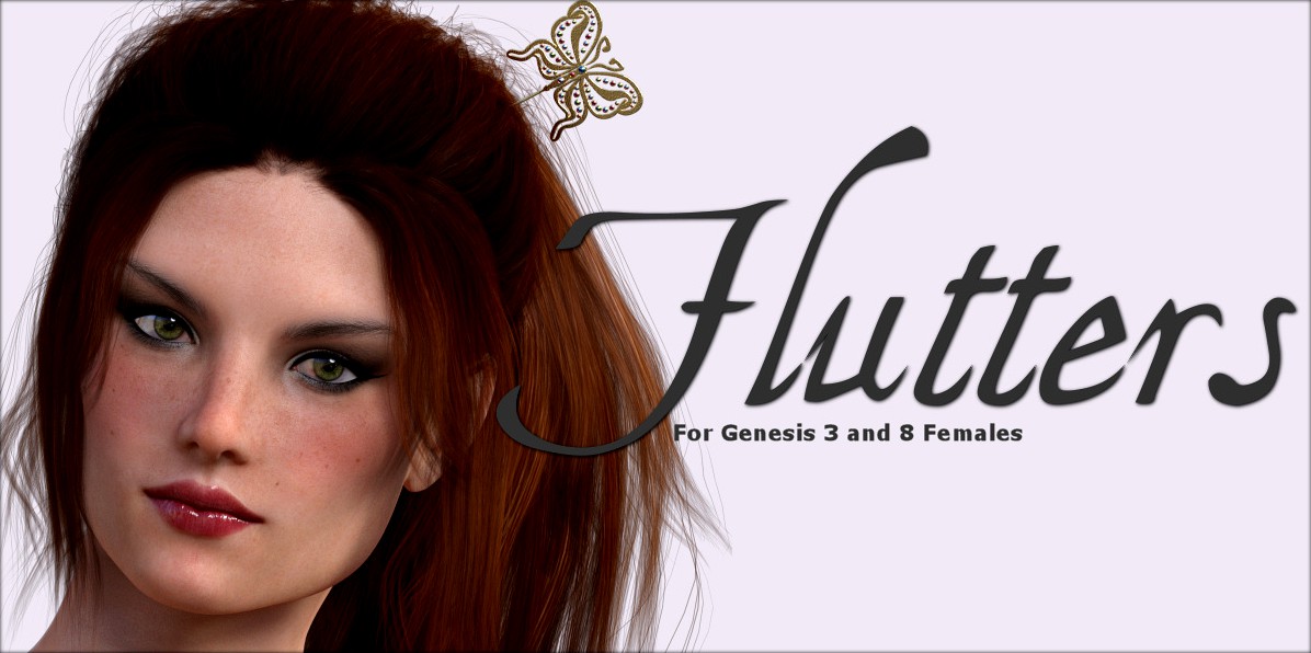 Flutters Hair Pins for G3F G8F