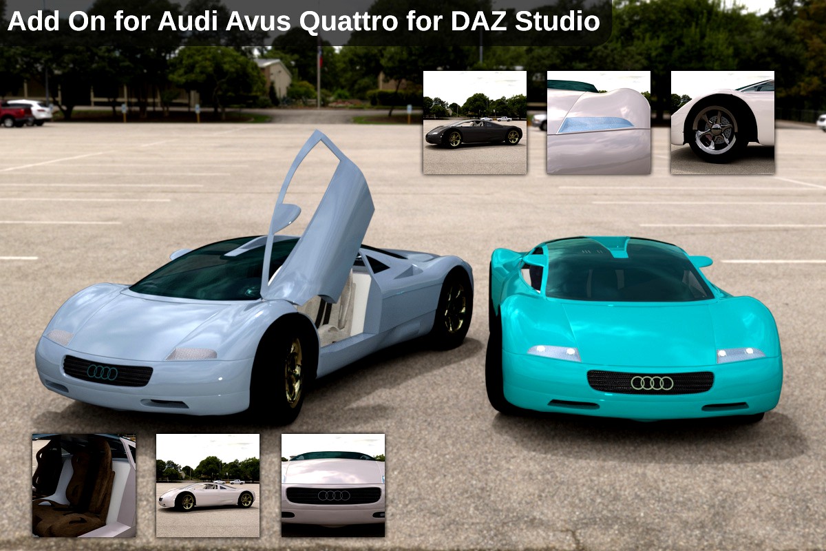Add On for Audi Avus Quattro for DAZ Studio