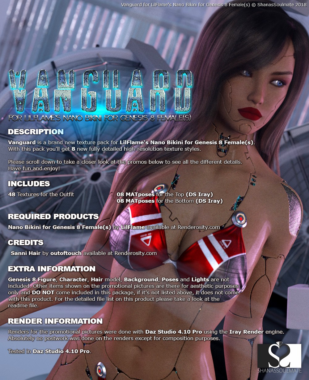 Vanguard for Nano Bikini for Genesis 8 Females