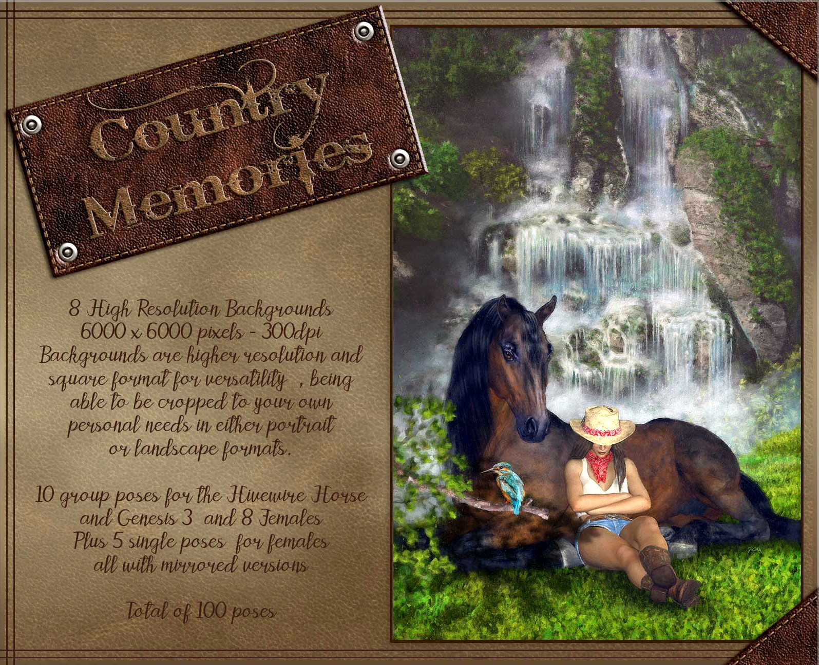 Country Memories - Backgrounds and poses for G3/8F and Hivewire Horse