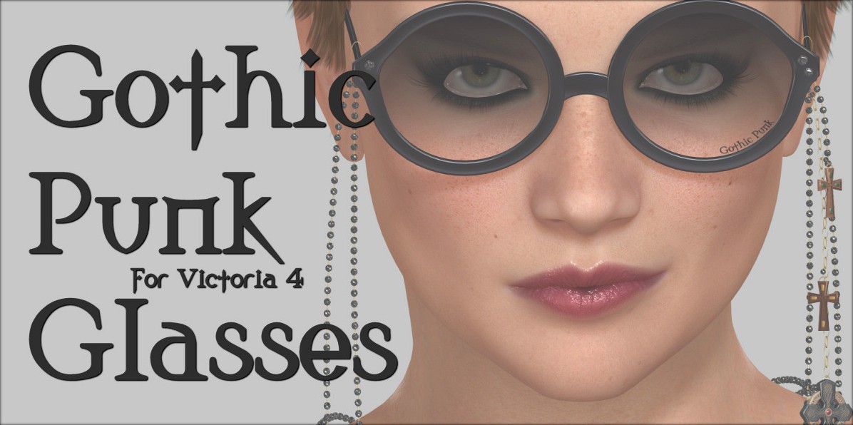 Gothic Punk Glasses V4 Poser