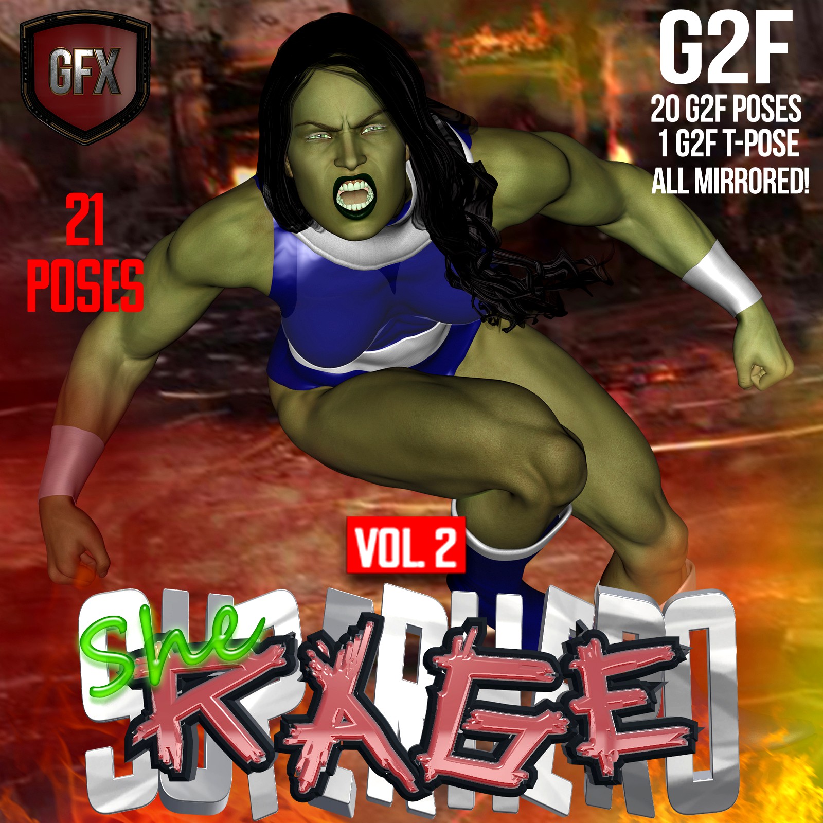 SuperHero She-Rage for G2F Volume 2