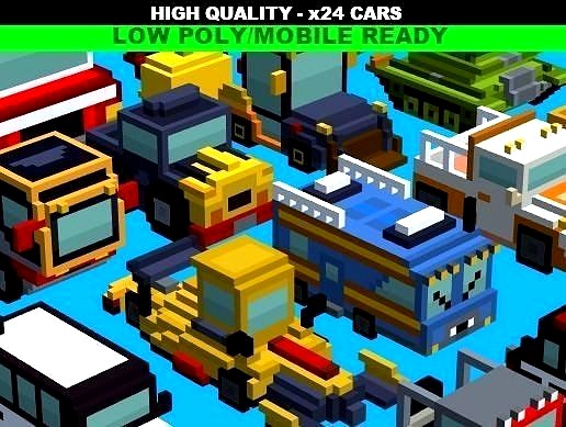 Simple Blocky Cars Pack