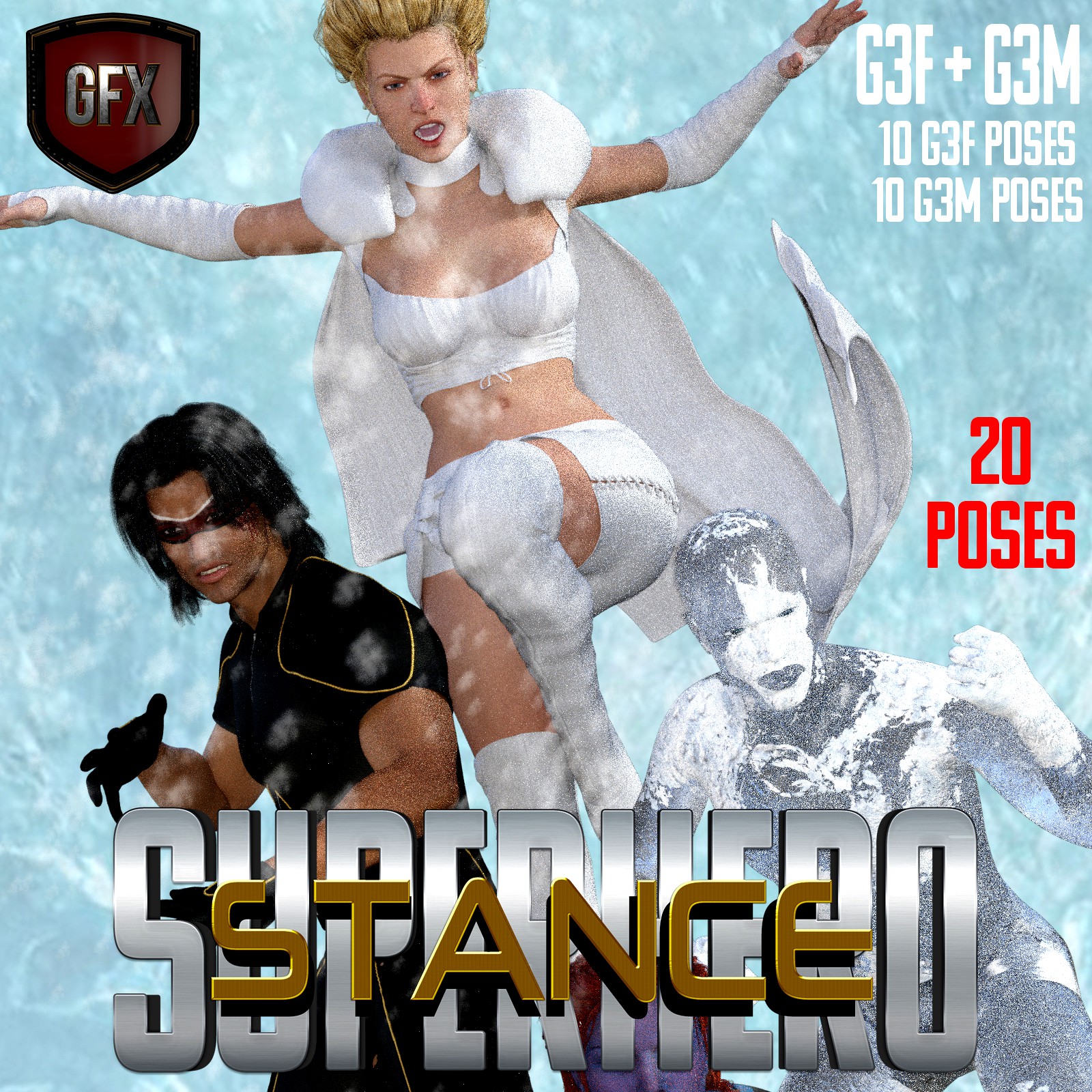 SuperHero Stance for G3F and G3M Volume 1