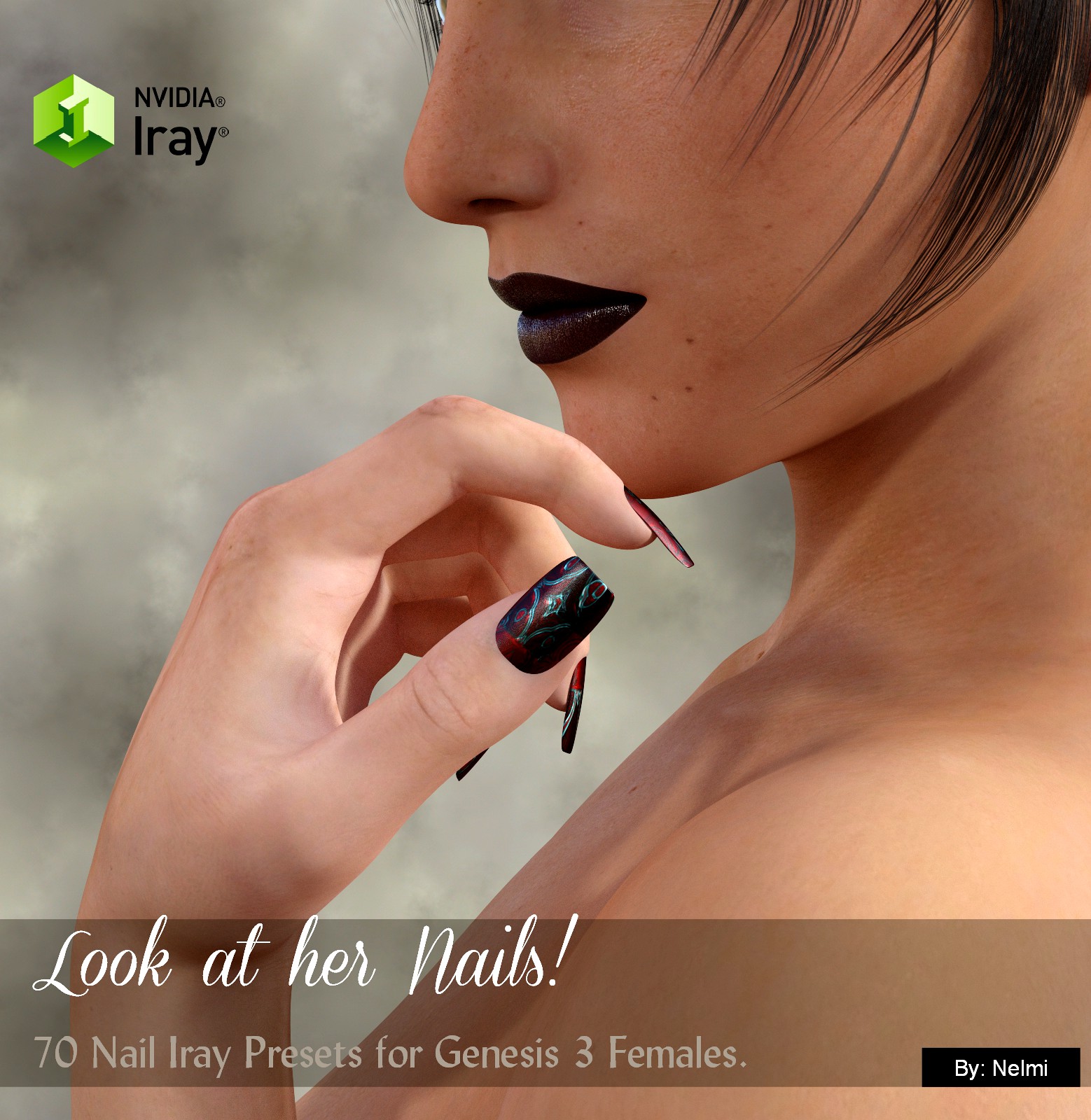 Look at her Nails -70 Iray Material Presets for Genesis 3