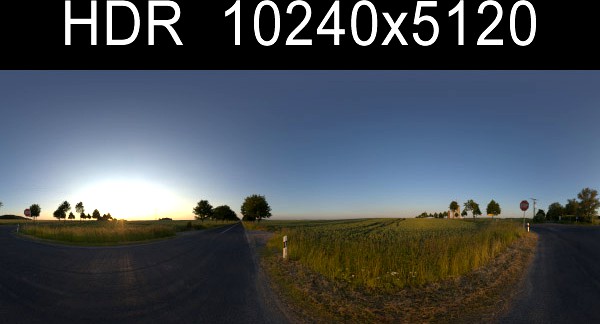 Road in field 2 HDR Environment high res 3D Model