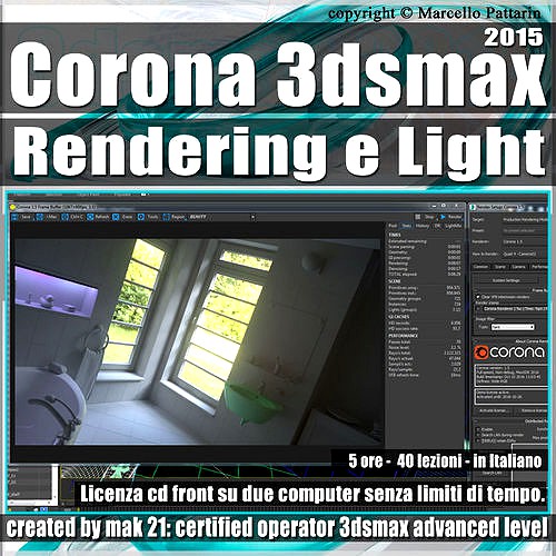 Corona 1 5 in 3dsmax 2015 Rendering e Light Vol 1 Cd Front