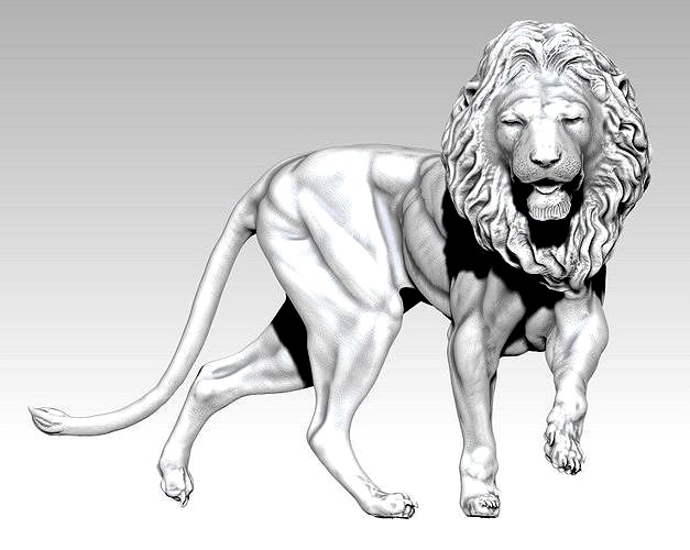 Realistic walking Lion King Jungle Cat WildCat  | 3D