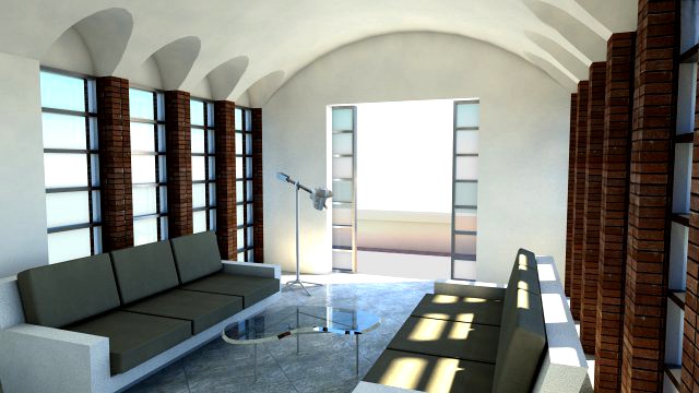 3dsMax Living Room 3D Model