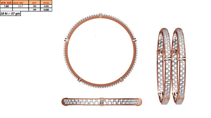 Rose Gold Eternity Ring With Diamonds 6 | 3D