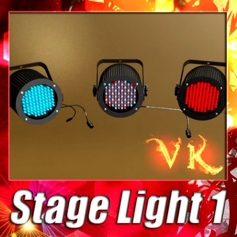 Realistic Stage light 01 3D Model