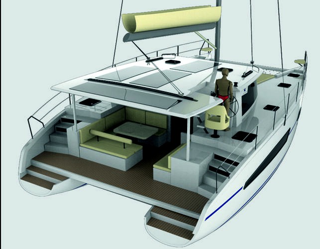 Catamaran Sailing Yacht  | 3D