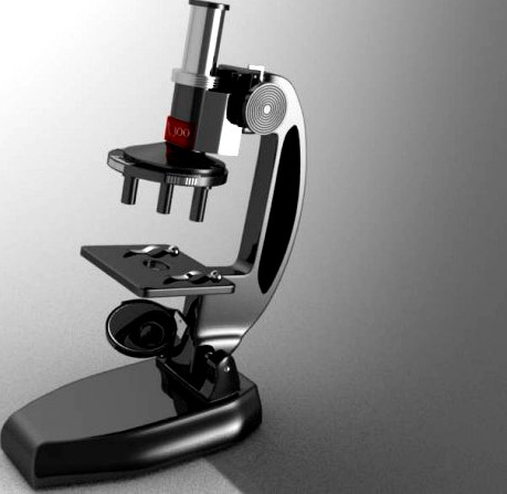 School Microscope 3D Model