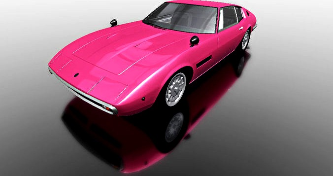 Pink Antique Car For Games