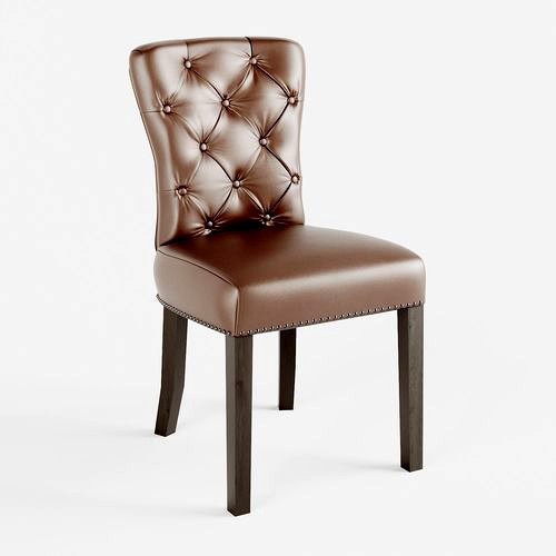 Brown Leather Dinning Chair CORONA