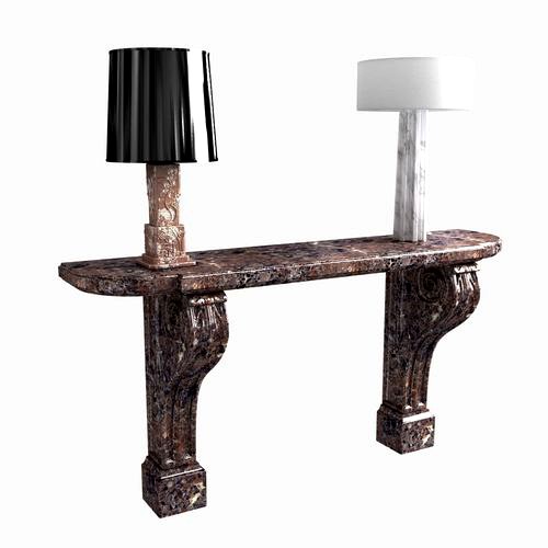 classic console and table lamp