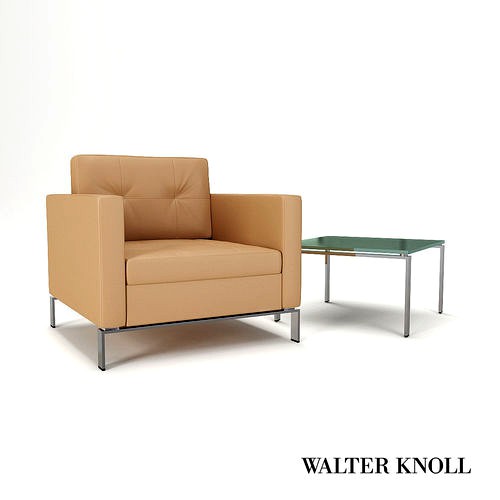 Armchair Foster 502 - coffee table Foster 500-T1 - Walter Knoll