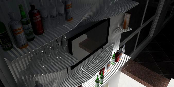 PARAMETRIC BAR SHELVES