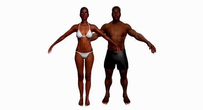 African American Man And Woman Character