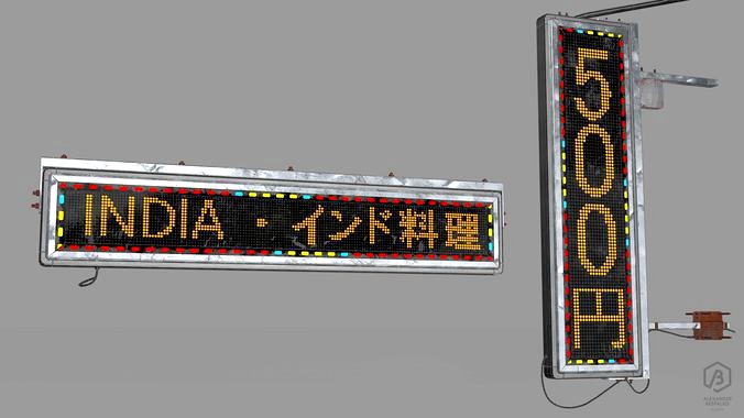 Game Ready Japanese Signs Set Neon Signs Sign Led Medium