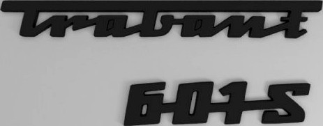 Download free Trabant rear emblem 3D Model