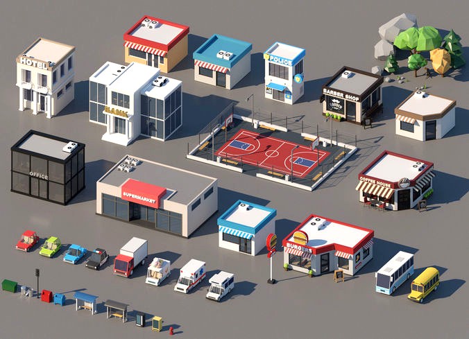 Low Poly City Pack