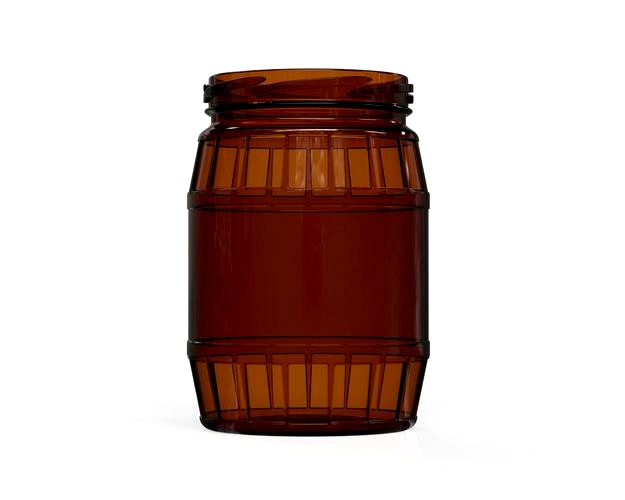 Photorealistic glass jar