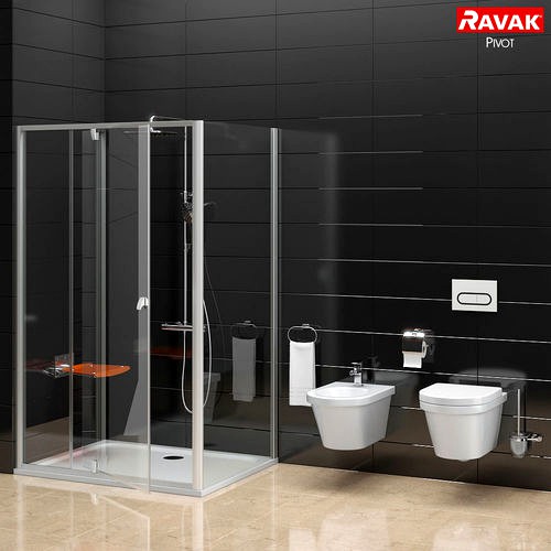Shower room Ravak Pivot and toilet bidet Ravak Chrome