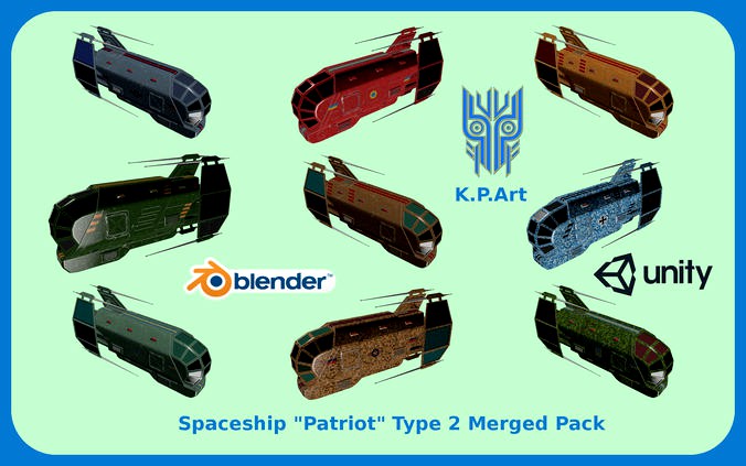 Spaceship Patriot Type 2 Merged Pack