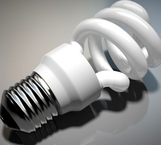 Energy Efficient Light Bulb 3D Model