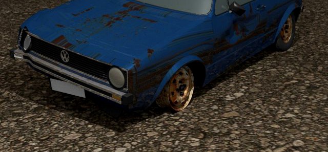 Download free Abandoned Car bump mapped 3D Model
