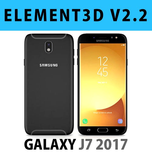E3D - Samsung Galaxy J7 Official 2017 Black model