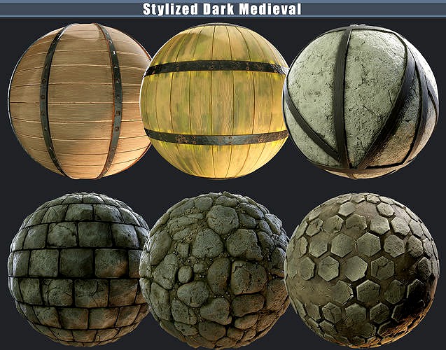 Stylized Dark Medieval Pack Textur