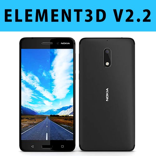 E3D - Nokia 6 2017 Black model