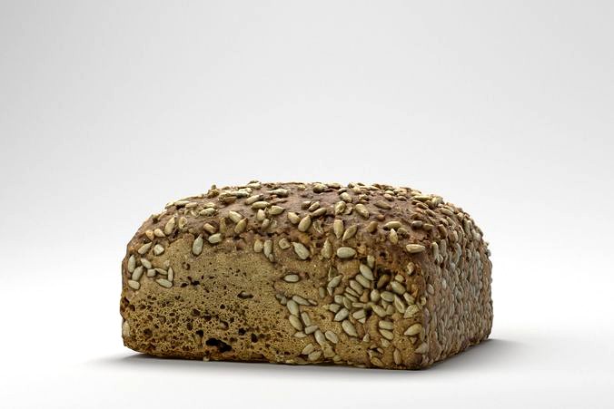Photorealistic Sunflower Seed Bread 3D Scan
