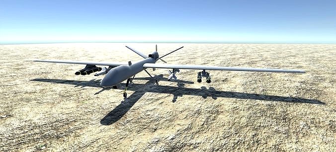 Low Poly MQ-9 Reaper UAV Drone