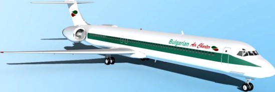 Falcon3D MD 80 Bulgarian Charter 3D Model