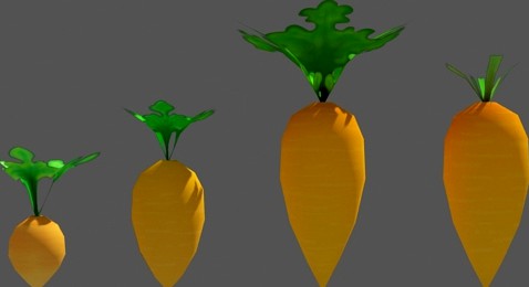 Low Poly Growing Carrot