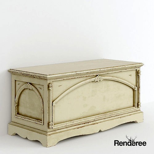 Victorian Chest Old White