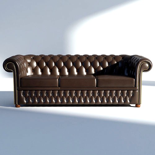 Chesterfield Sofa 3 Brown