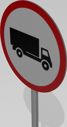 Heavy vehicles prohibited sign