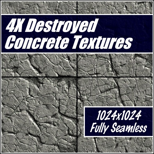 Destroyed Concrete Textures