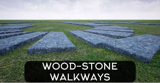 wooden and stone walkway