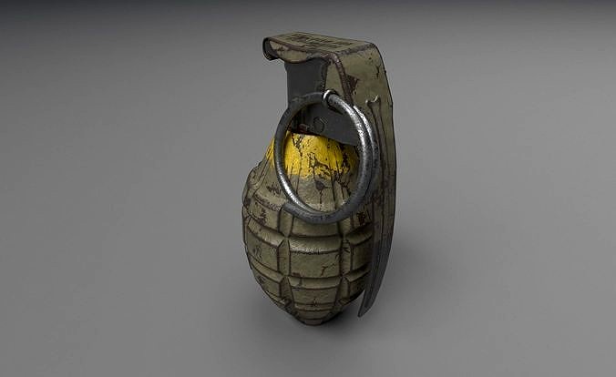 MK2 Grenade - UE4 ready - Low poly - 4k PBR - SciFi