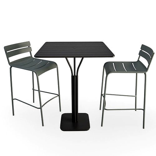 Luxembourg Metallic Table and  Bar Stools Fermob